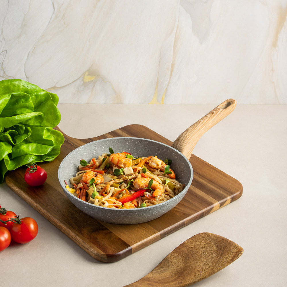 SATOSHI Берг Сковорода литая d20см, антипригарное покрытие Мрамор, индукция, арт.№ 846-735