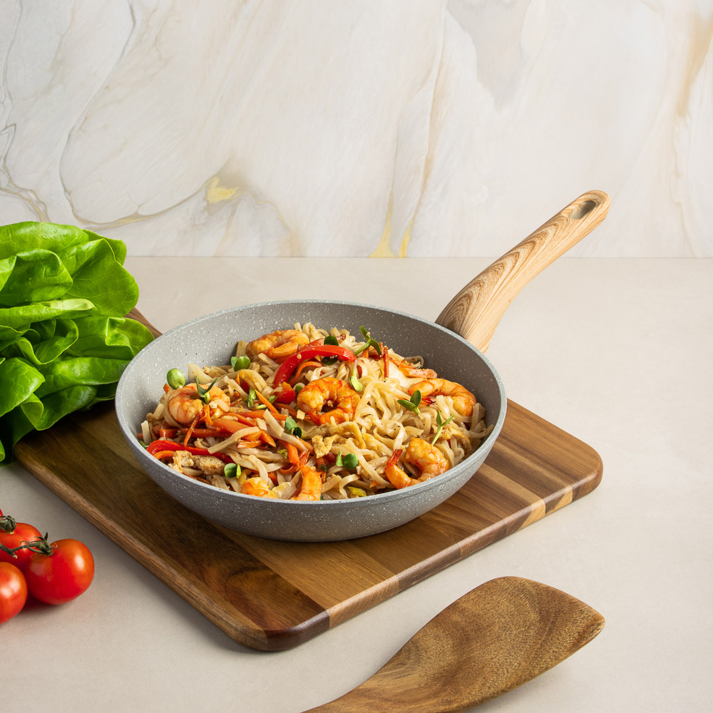 SATOSHI Берг Сковорода литая d24см, антипригарное покрытие Мрамор, индукция, арт.№ 846-736