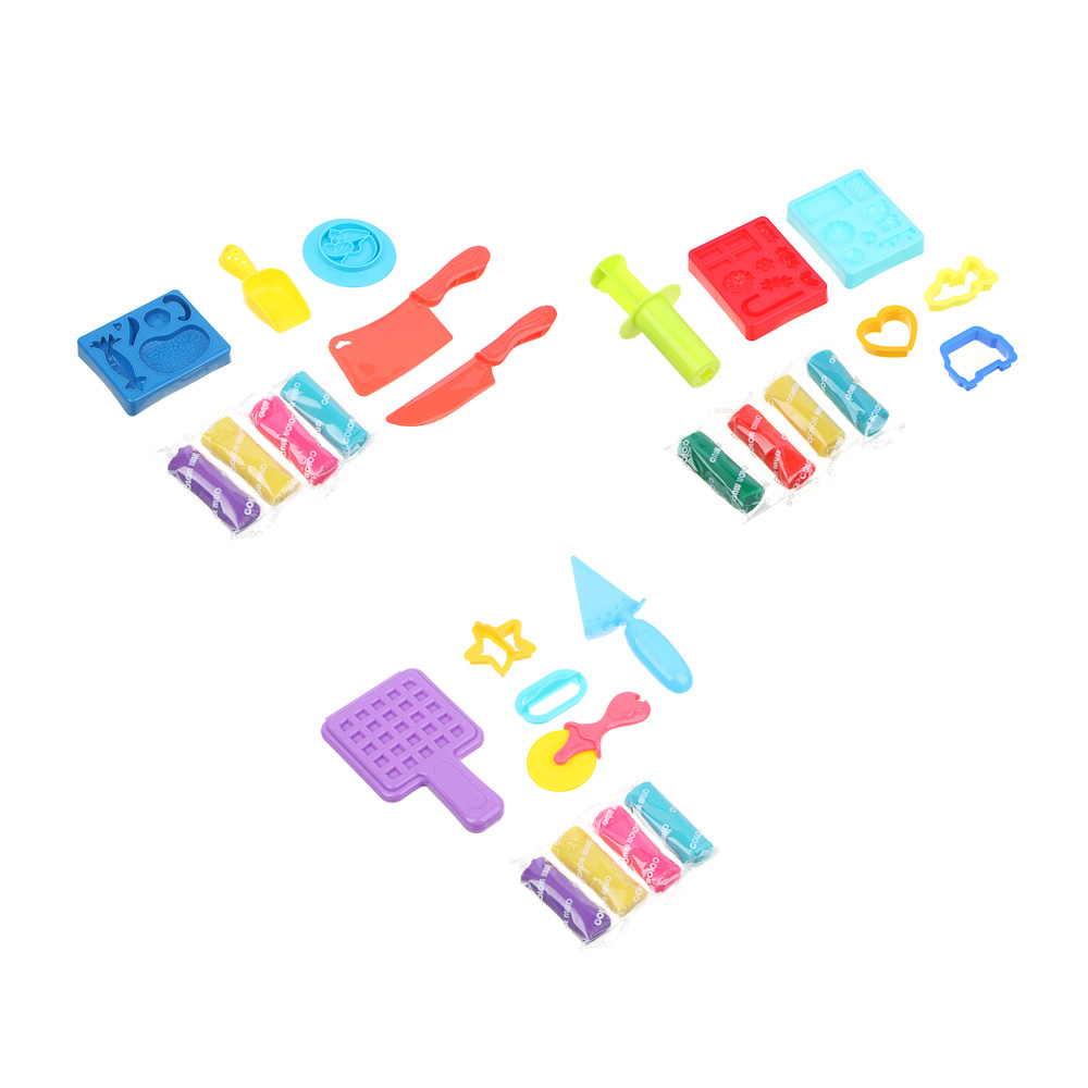 ХОББИХИТ Набор для лепки "Кулинарные штучки", тесто, пластик, 31х3х21см, 3 дизайна, арт.№ 289-184