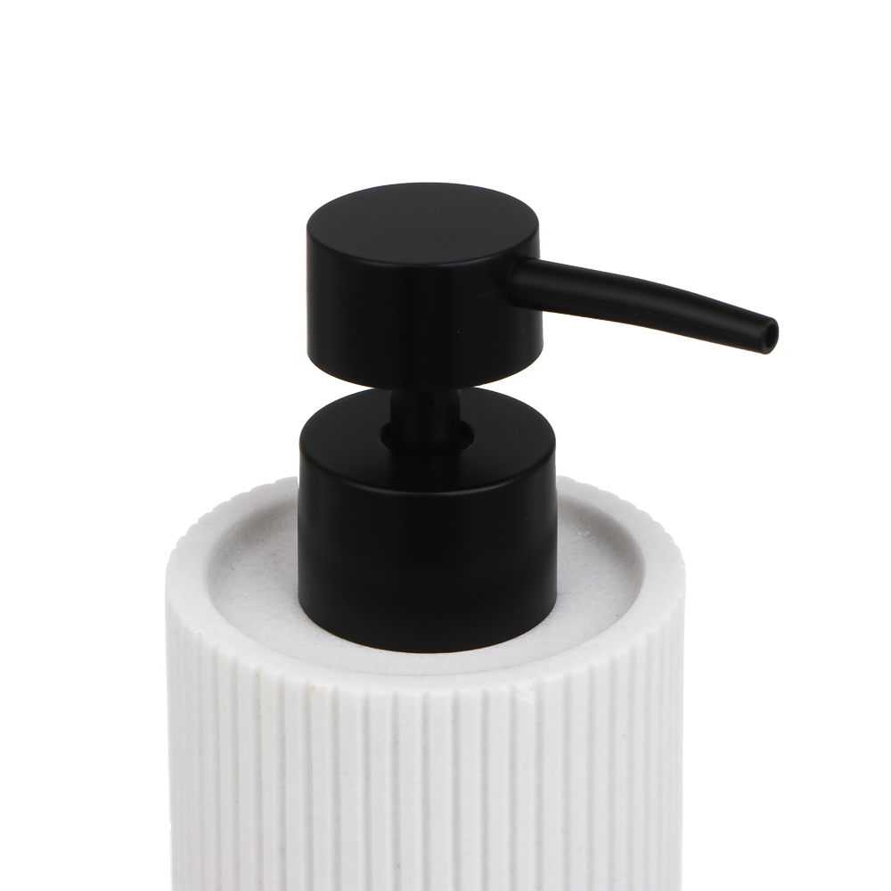 Диспенсер для жидкого мыла тм VETTA Дакота, 250мл, смола (полирезин), белый, 6,5x6,5x16,5см, арт.№ 463-614