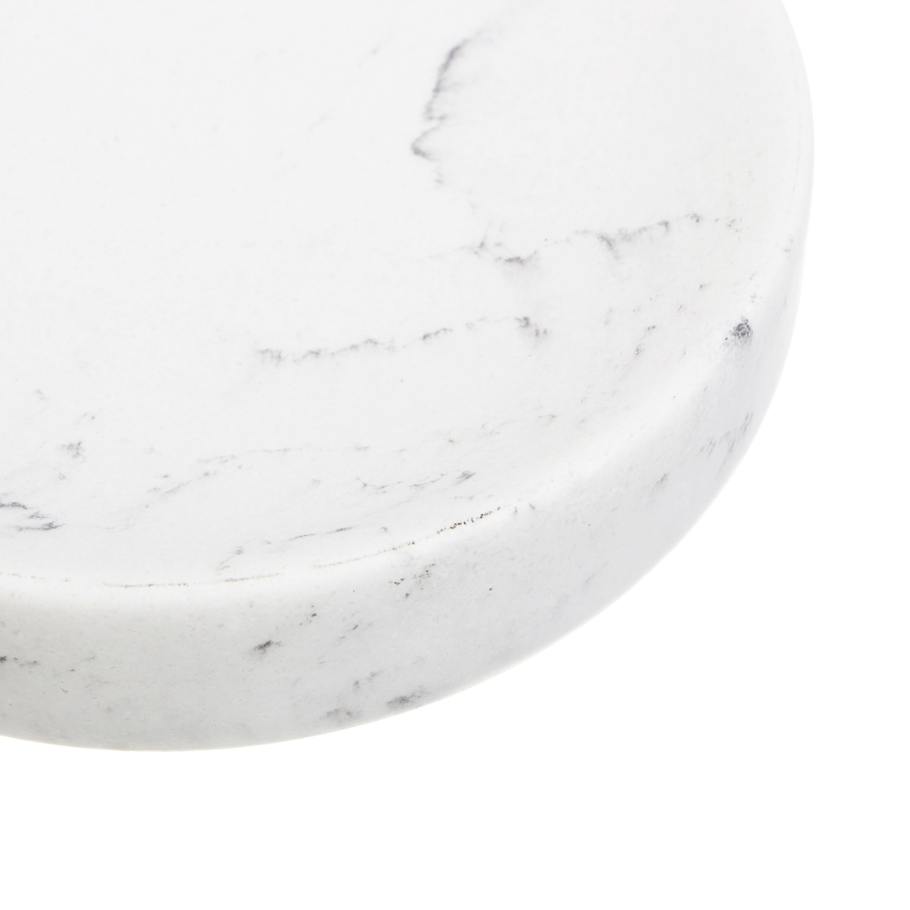 Мыльница тм VETTA Мрамор, смола (полирезин), бело-серый, 11x11x2,1см, арт.№ 463-559