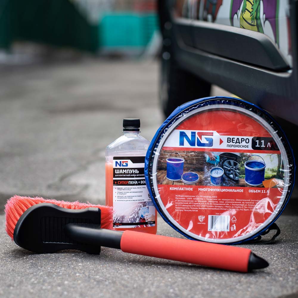 ЕРМАК Щетка для мытья автомобиля, 40х14х8,5см, арт.№ 729-004