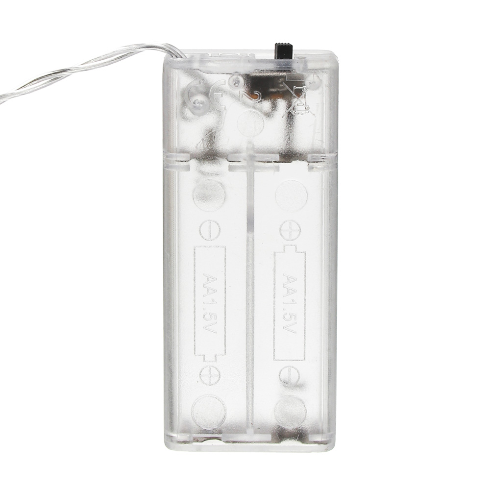 Гирлянда с насадками "Фонарь" 2 м СНОУ БУМ, 10 LED ламп, постоянное свечение шампань, 2хАА, металл, арт.№ 381-225