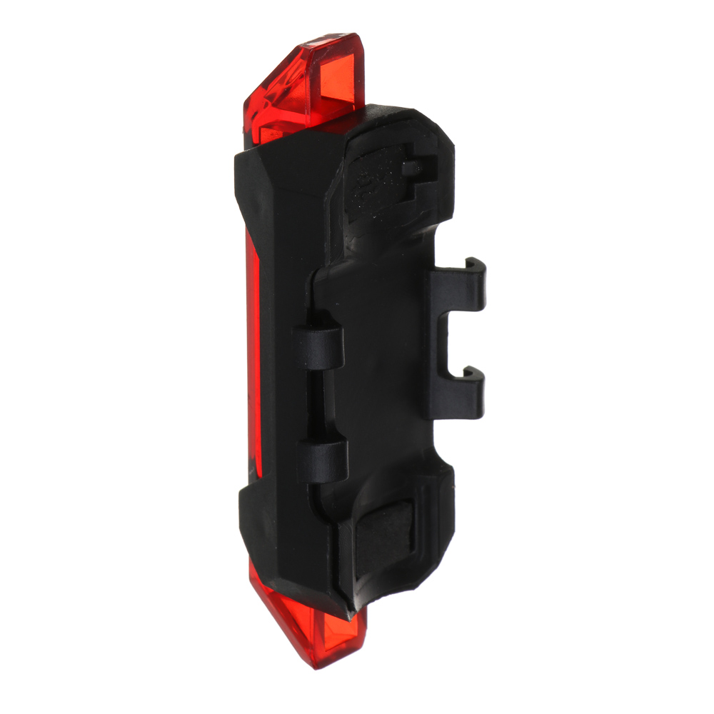 SILAPRO Фонарь велосипедный задний 7х2см, 5LED, 4 реж., USB 3.7V, PC, арт.№ 195-001