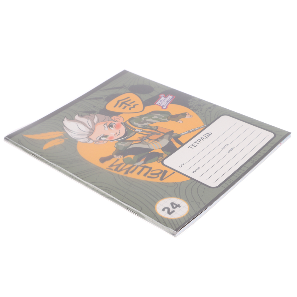 Тетрадь школьная 24 листа в клетку BY Русские Супергерои, офсет, обложка пластик, скрепка, 4 дизайна, арт.№ 801-062