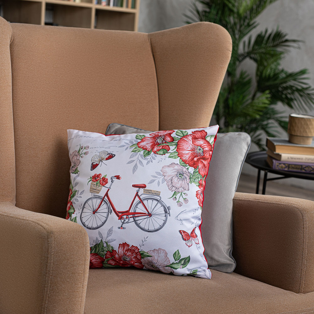 PROVANCE Маковое поле Чехол для подушки 40х40см, 100% полиэстер, арт.№ 488-087