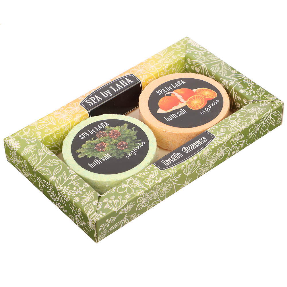 Подарочный набор Spa by lara Соль шипучая для ванн 2x80гр, 2 вида, арт.№ 953-081