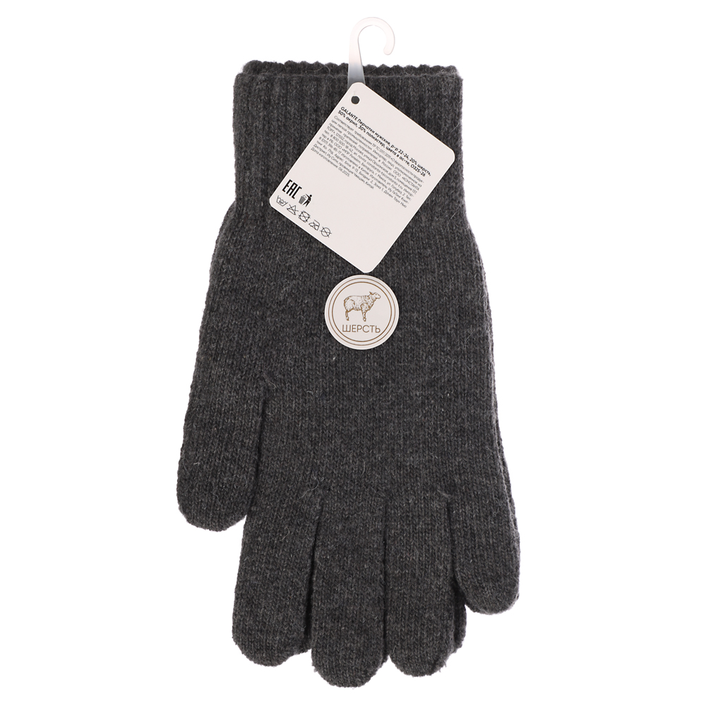 GALANTE Перчатки мужские, р.22-24, 20% шерсть, 50% акрил, 30% полиэстер, цвета в ас-те, ОЗ25-26, арт.№ 363-442