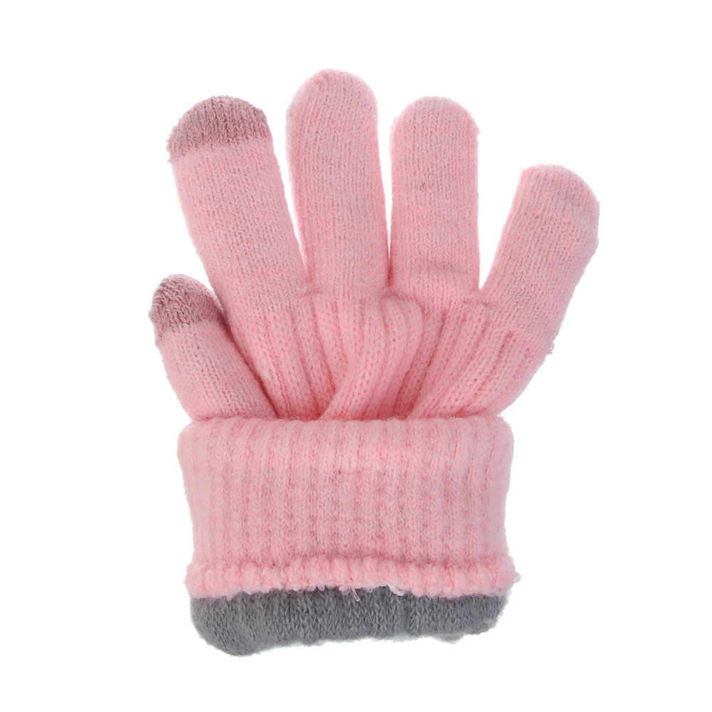 GALANTE Перчатки подростковые контактные с начесом, р.16, 100% полиэстер, цвета в ас-те, ОЗ25-28, арт.№ 363-444