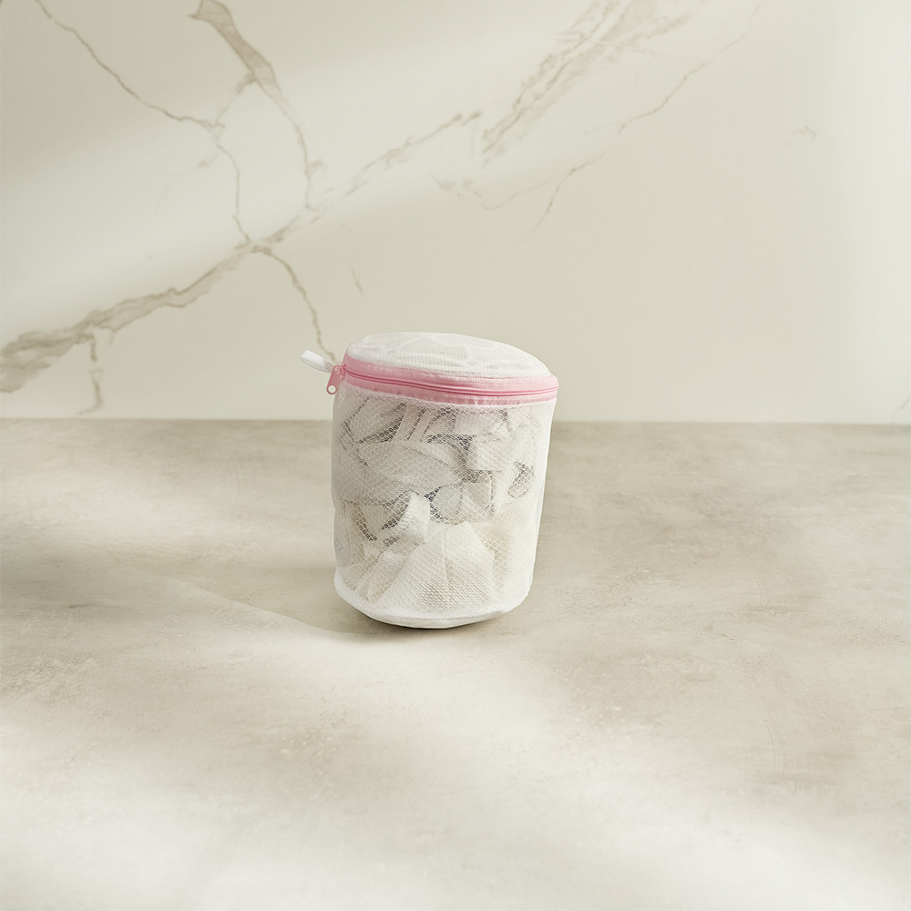 Мешок для стирки белья тм VETTA, цилиндр, на замке, пластик, полиэстер, d15х16h см, арт.№ 452-004