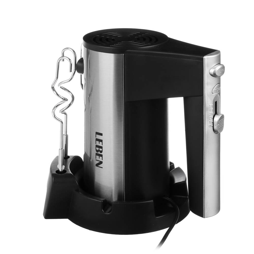 LEBEN Миксер кухонный 200 Вт, 5 скоростей на подставке, металл, арт.№ 269-025