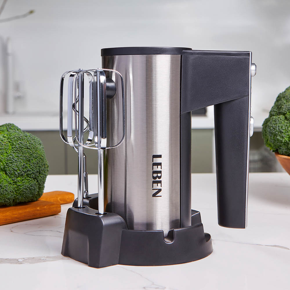 LEBEN Миксер кухонный 200 Вт, 5 скоростей на подставке, металл, арт.№ 269-025