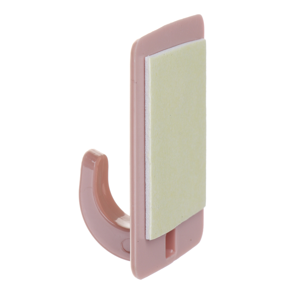 VETTA Classic Крючок для ванной комнаты, пластик, 3 шт., 5х4х2 см, пудровый, арт.№ 478-307
