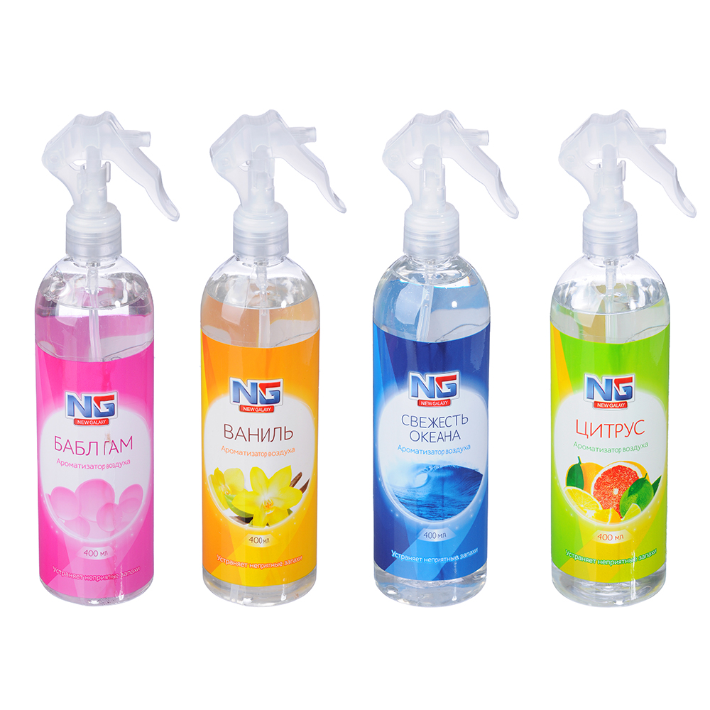 NEW GALAXY Ароматизатор спрей, 400 мл. ваниль, цитрус, свежесть океана, бабл гам, арт.№ 778-088