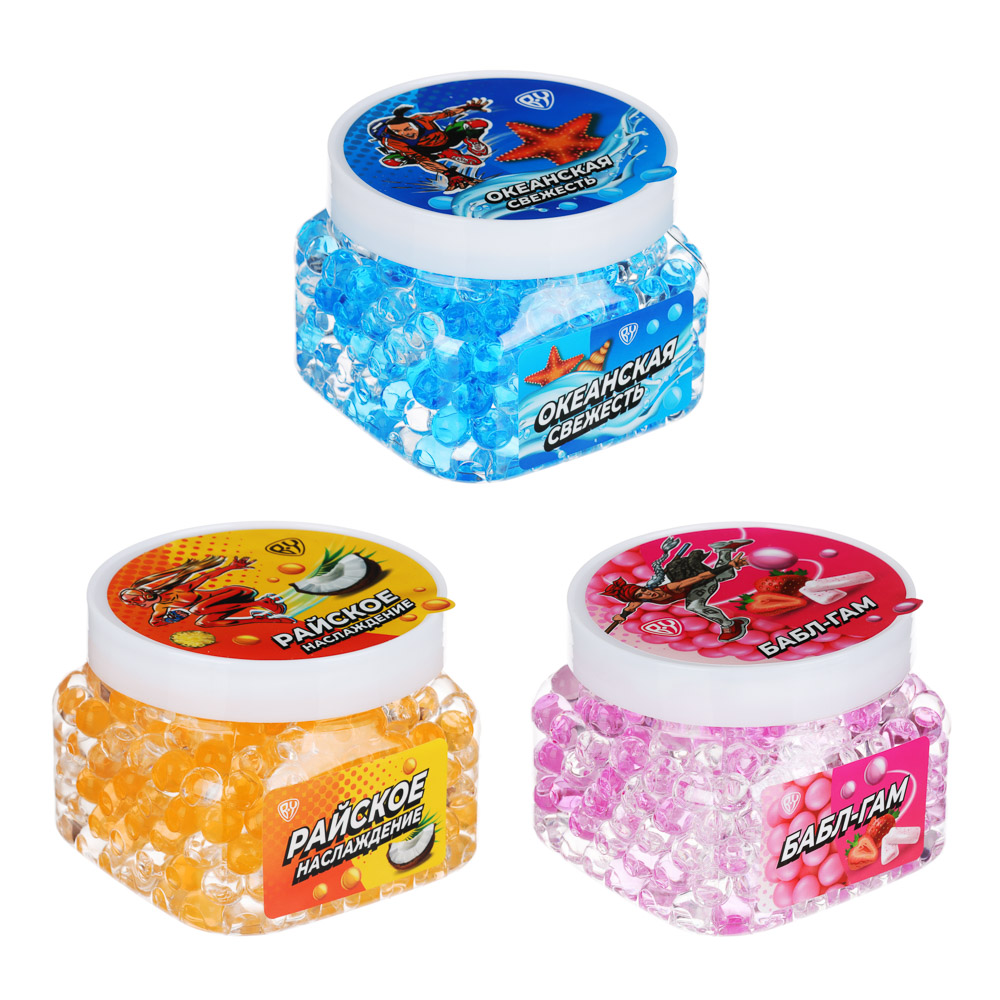 NEW GALAXY Ароматизатор гелевый BY, 225 г, бабл гам, свежесть океана, райское наслаждение, арт.№ 778-103