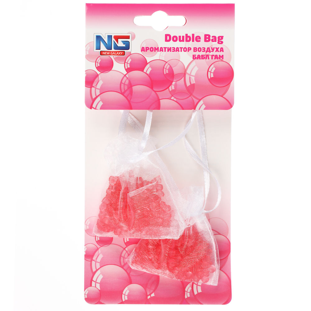 NEW GALAXY Ароматизатор воздуха пакетики Double Bag, 2х10 гр., бабл гам, арт.№ 794-462
