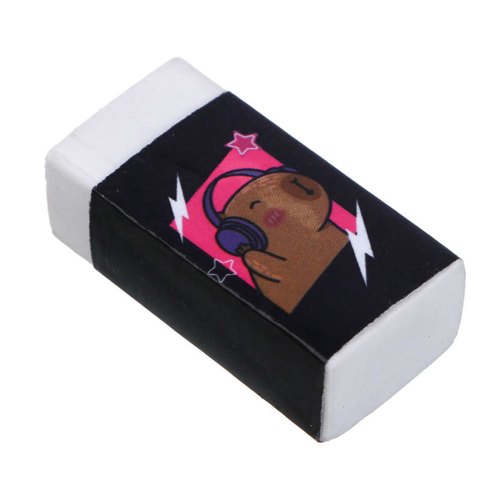 Набор канцелярский "Панда/Капибара", 6 предметов (2 карандаша, точилка, линейка, блокнот, ластик), 15,8х24,5 см, арт.№ 524-274