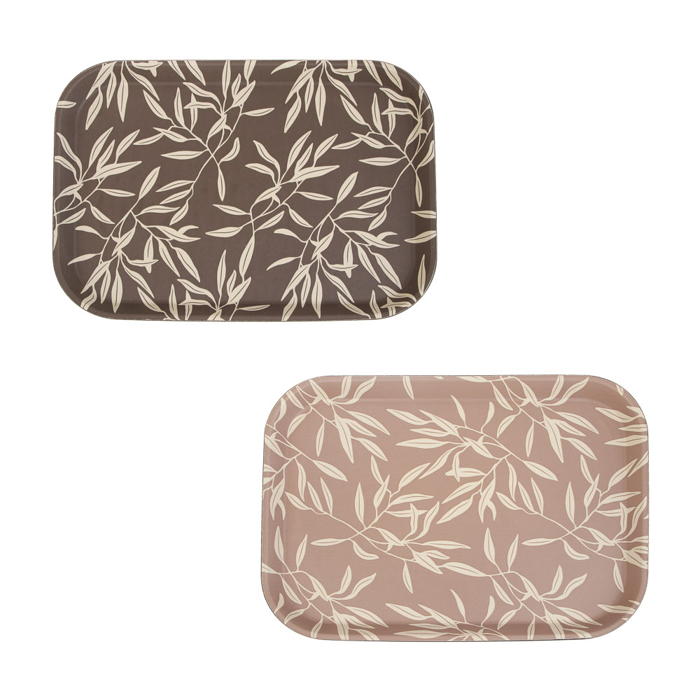 Поднос прямоугольный с антискользящим покрытием Мосс, 35х25см, 2 дизайна, арт.№ 862-391