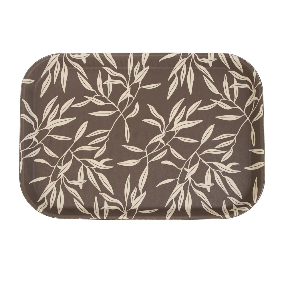 Поднос прямоугольный с антискользящим покрытием Мосс, 35х25см, 2 дизайна, арт.№ 862-391