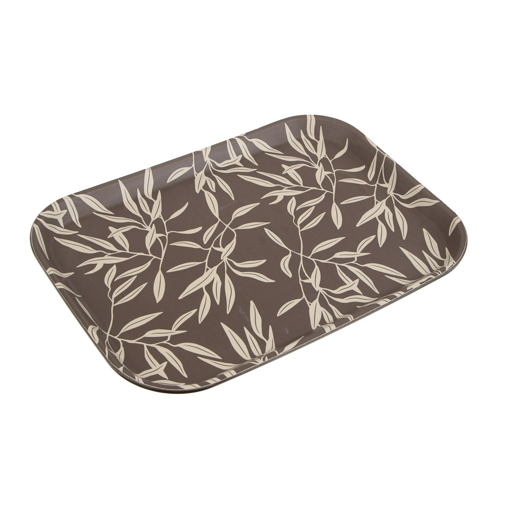 Поднос прямоугольный с антискользящим покрытием Мосс, 35х25см, 2 дизайна, арт.№ 862-391