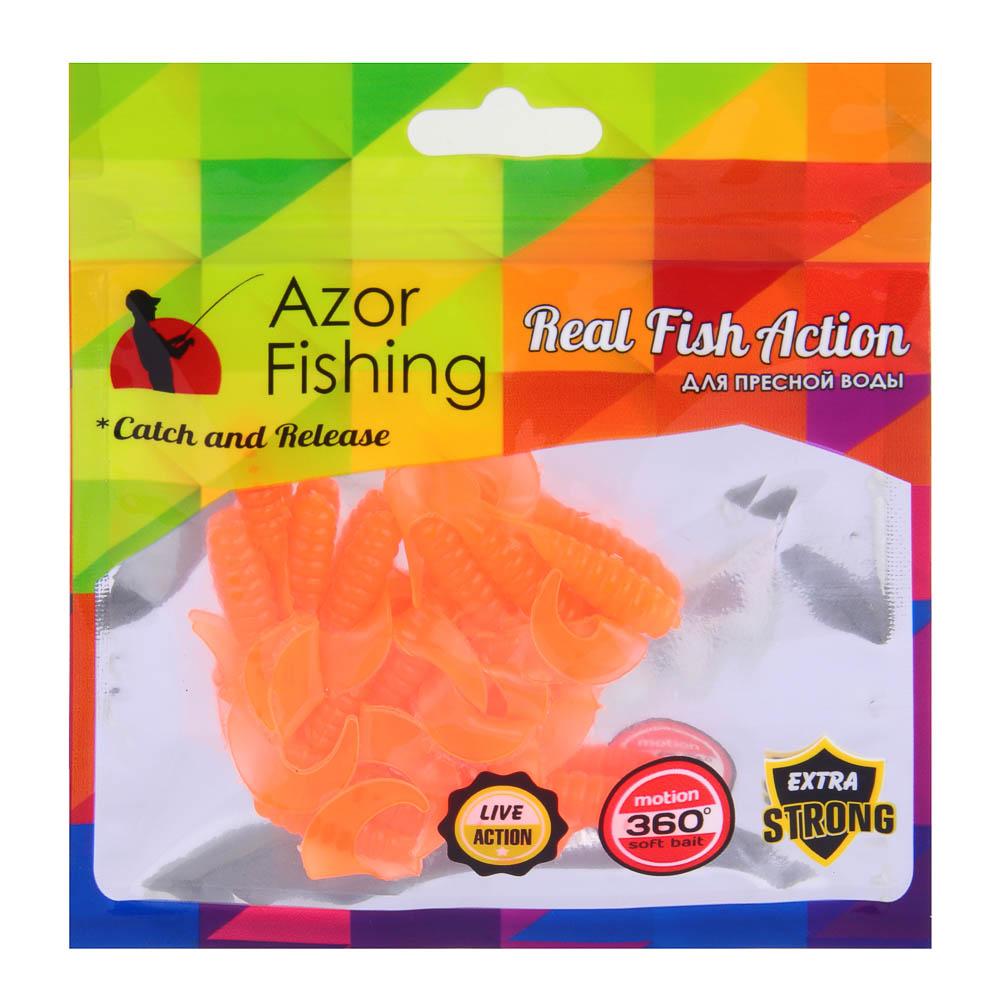 AZOR FISHING Приманка мягкая K.Good , силикон, 4см, 15шт. в уп, 5 цветов, арт.№ 145-169