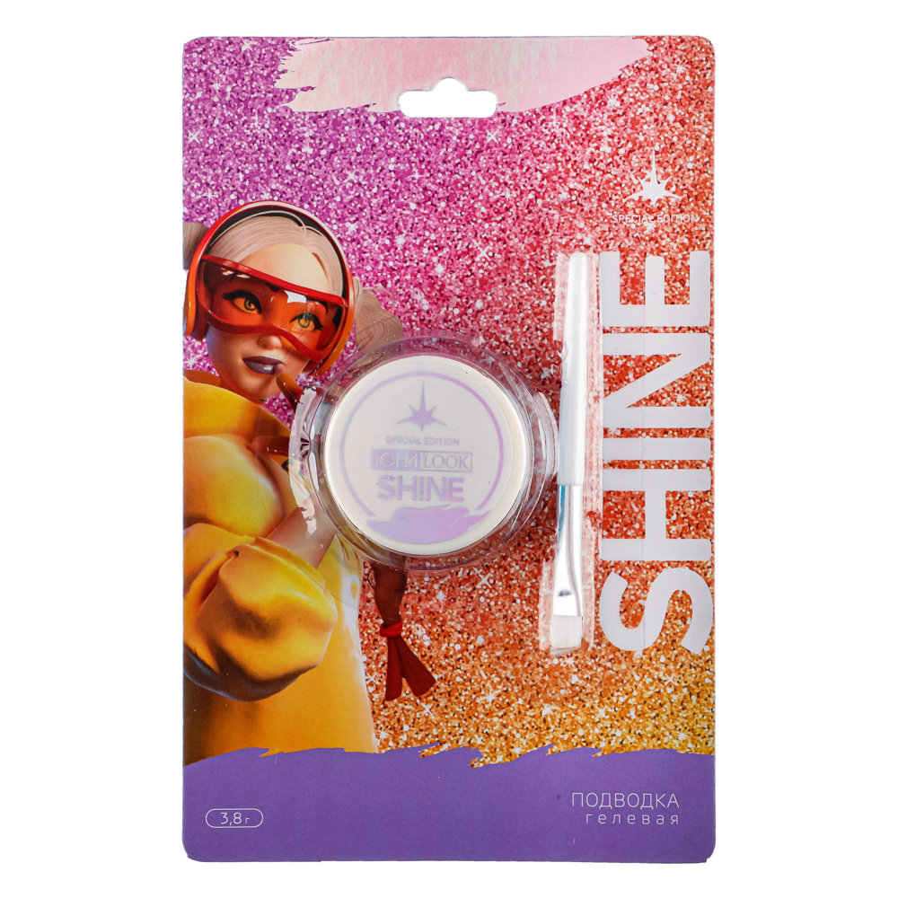 ЮНИLOOK Шайн Подводка гелевая с кистью, 3,8г, 3-4 тона, арт.№ 330-494