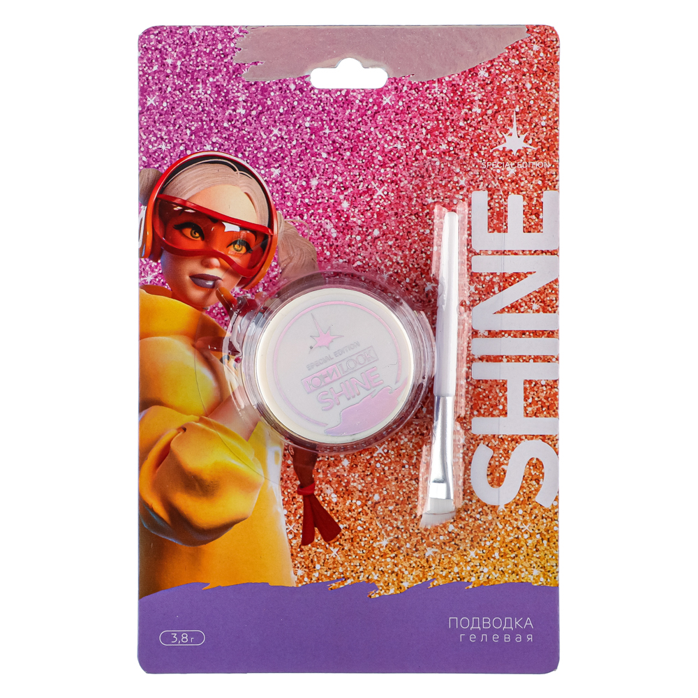 ЮНИLOOK Шайн Подводка гелевая с кистью, 3,8г, 3-4 тона, арт.№ 330-494