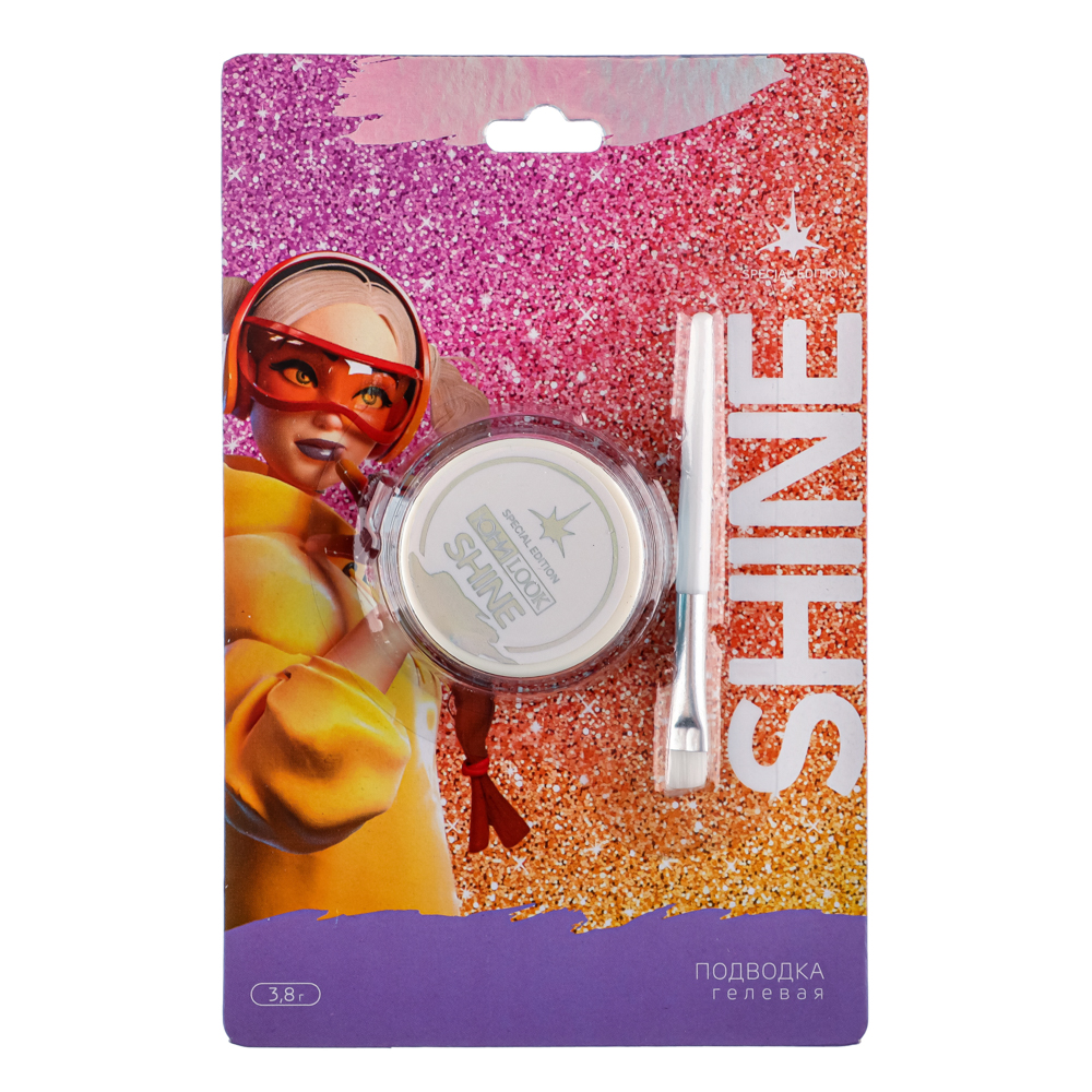 ЮНИLOOK Шайн Подводка гелевая с кистью, 3,8г, 3-4 тона, арт.№ 330-494