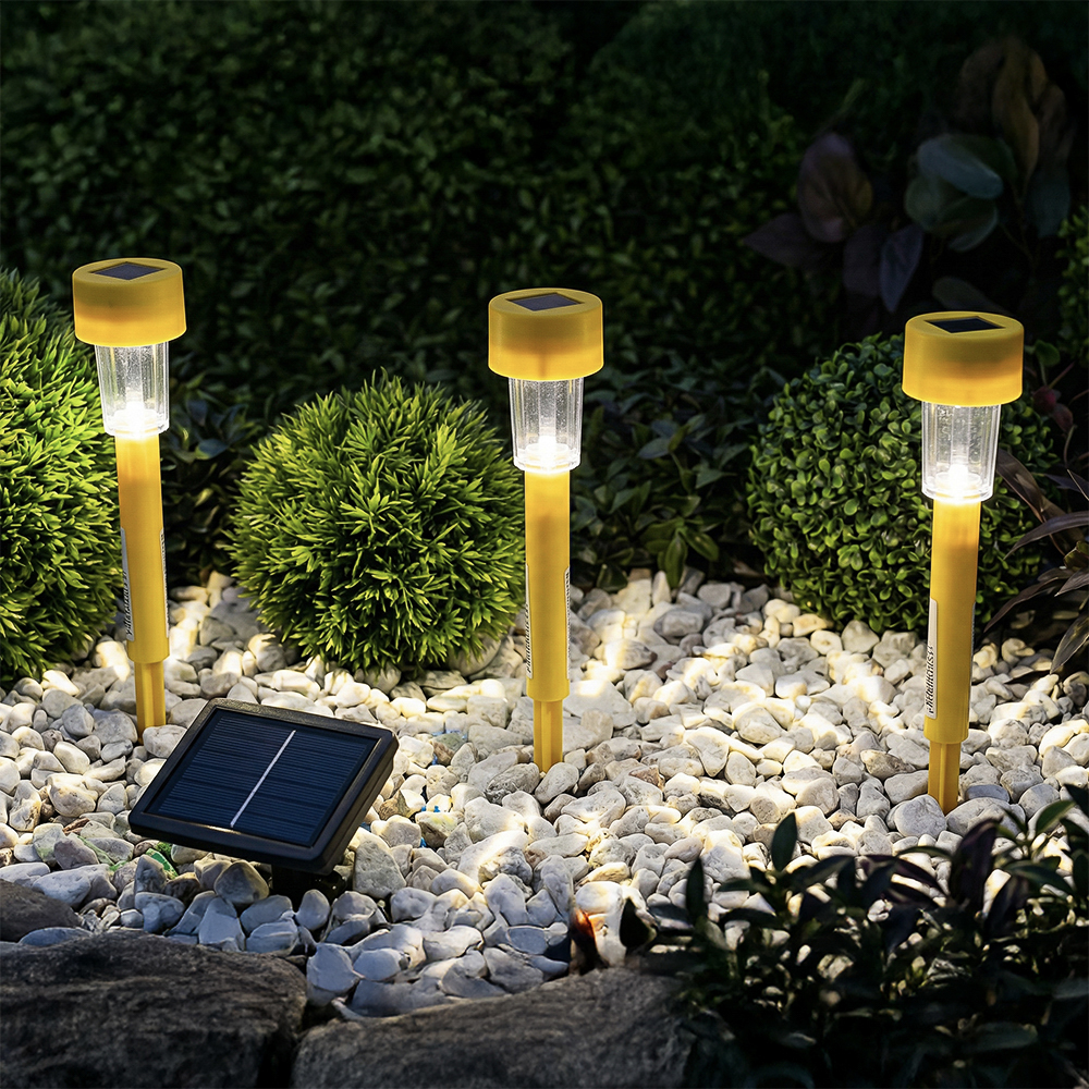 INBLOOM Фонарь садовый на солн. батарее, 4.5x4.5x31см, 1x1.2V 40mAh NI-MH, 1LED*белый, пластик, арт.№ 185-009