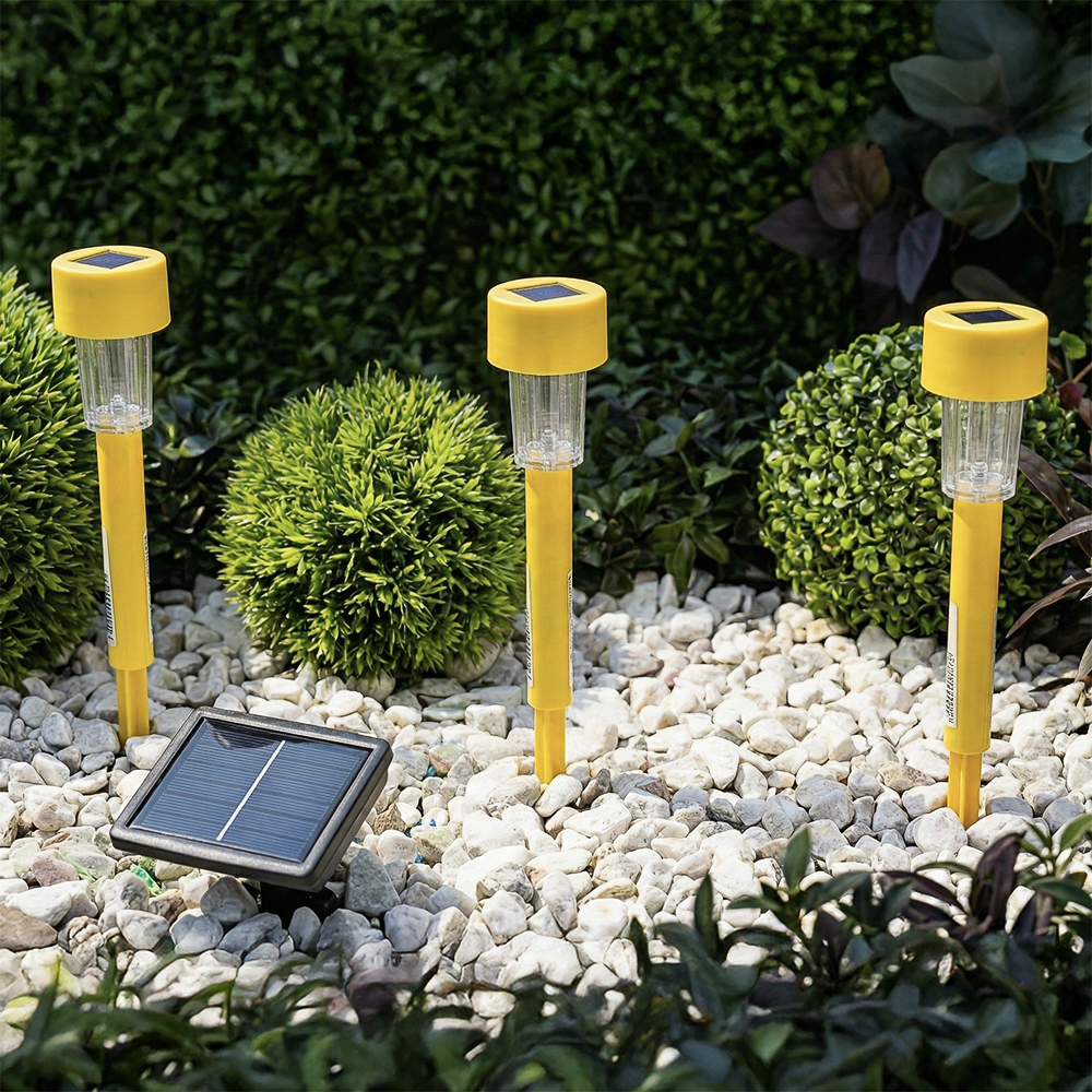 INBLOOM Фонарь садовый на солн. батарее, 4.5x4.5x31см, 1x1.2V 40mAh NI-MH, 1LED*белый, пластик, арт.№ 185-009