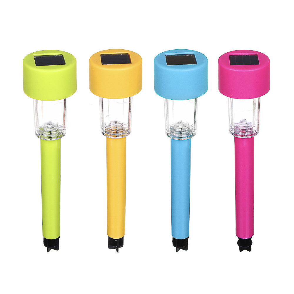 INBLOOM Фонарь садовый на солн. батарее, 4.5x4.5x31см, 1x1.2V 40mAh NI-MH, 1LED*белый, пластик, арт.№ 185-009