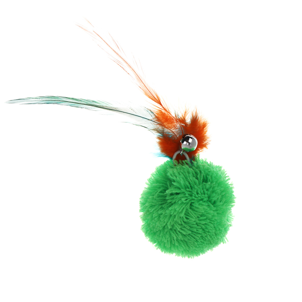 VETTA Набор игрушек для кошки, плюш, перья, 4,5см, 2 шт, арт.№ 273-476