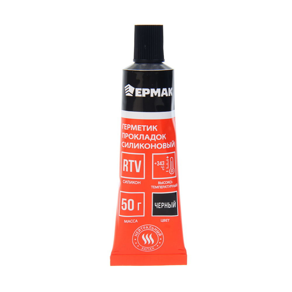 ЕРМАК Герметик прокладок, силиконовый, 50 г, черный, арт.№ 727-190