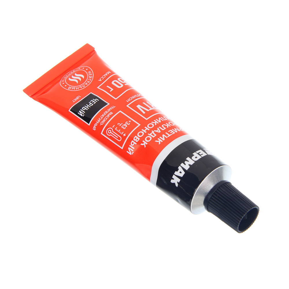 ЕРМАК Герметик прокладок, силиконовый, 50 г, черный, арт.№ 727-190