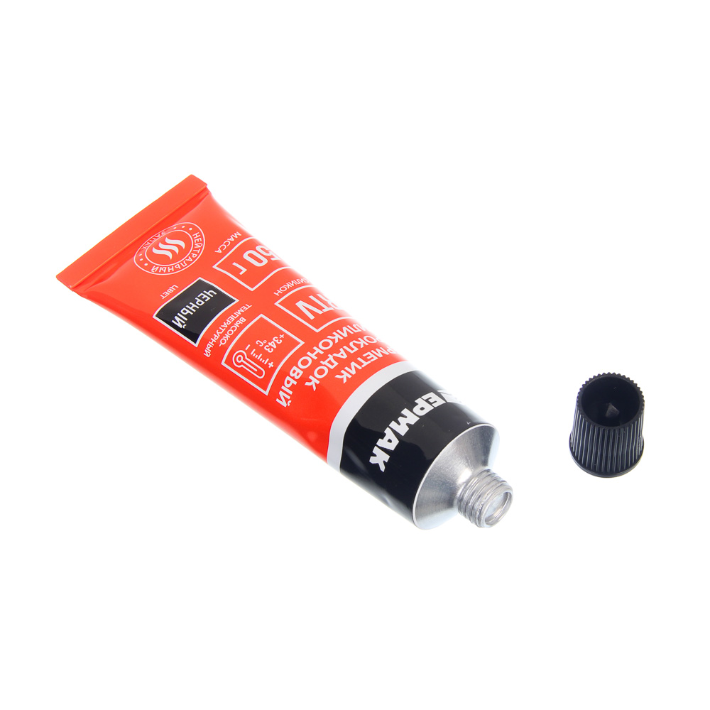 ЕРМАК Герметик прокладок, силиконовый, 50 г, черный, арт.№ 727-190