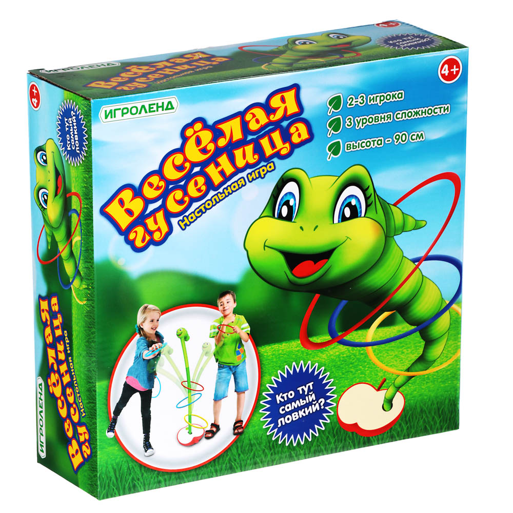 ИГРОЛЕНД Игра настольная "Веселая гусеница", ABS, 28х27х9см, арт.№ 897-074