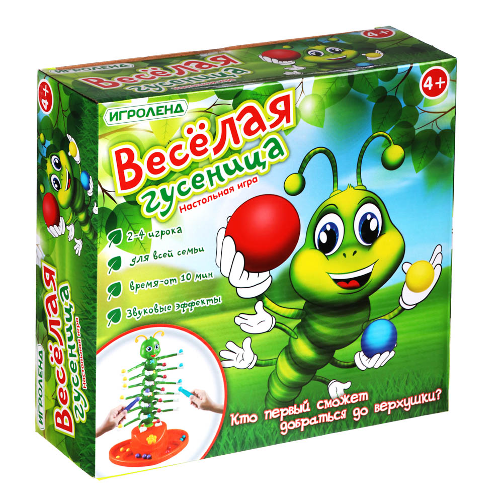 ИГРОЛЕНД Игра настольная "Веселая гусеница", ABS, 28х27х9см, арт.№ 897-074