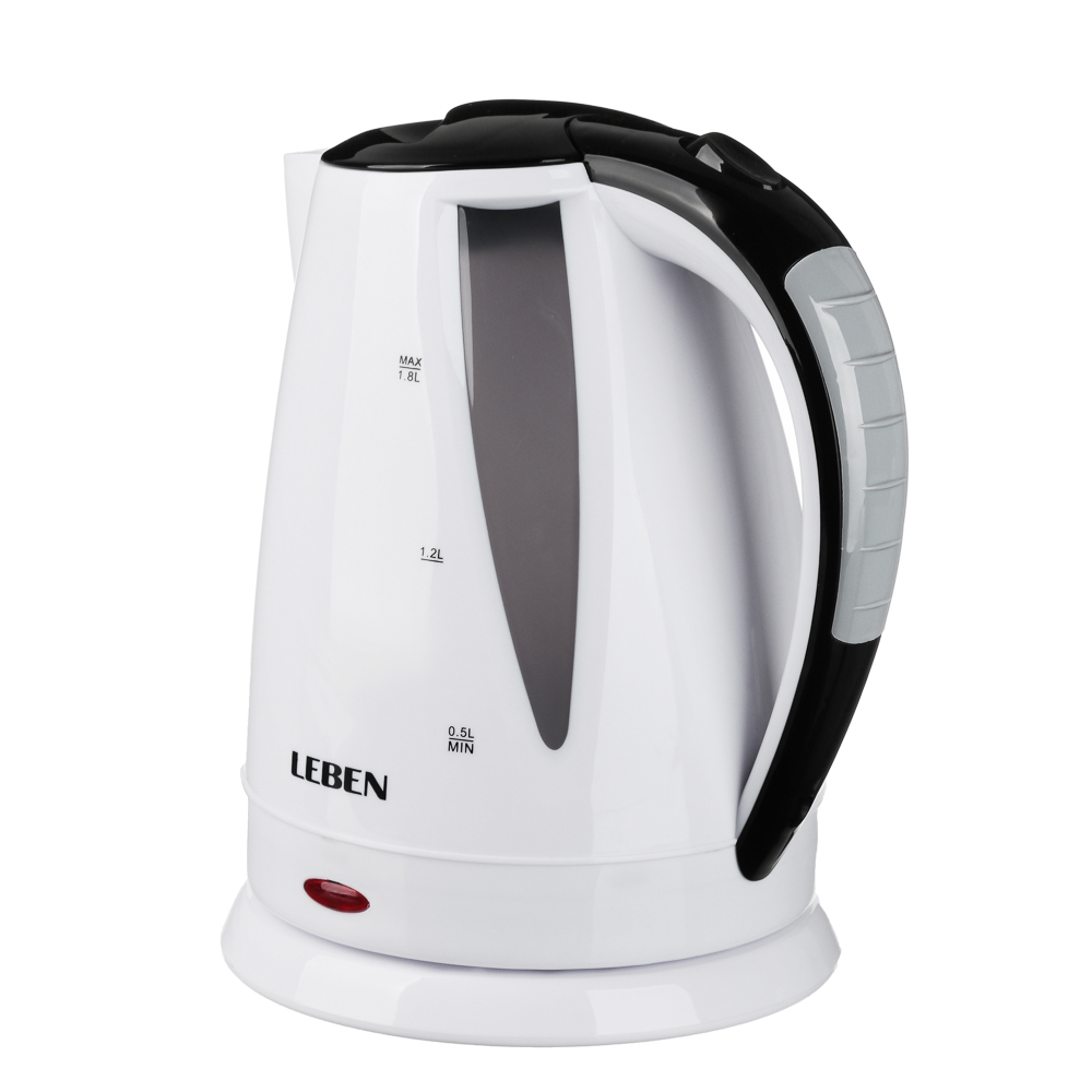 LEBEN Чайник электрический 1,8л, 1500Вт, 220-240В, 50Гц., пластик, арт.№ 291-083