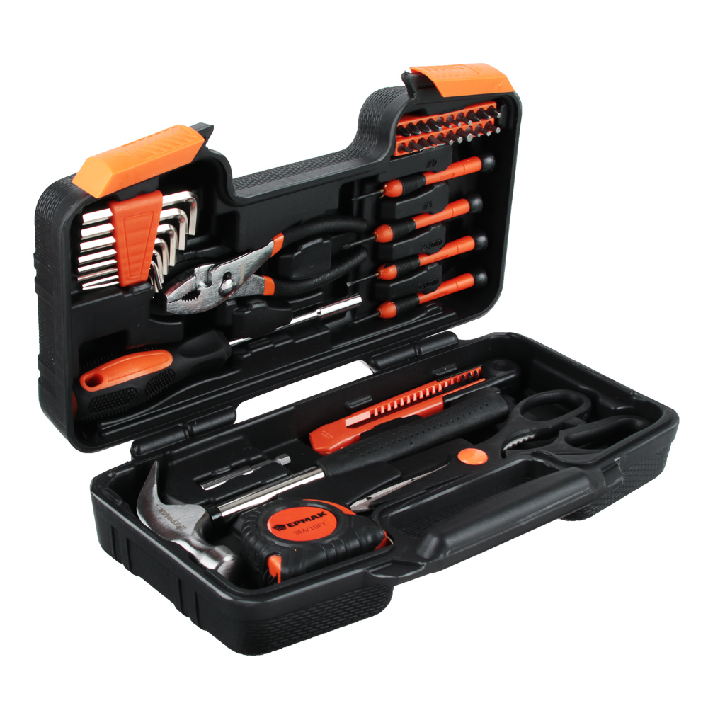 ЕРМАК Набор инструментов 39 пр. "Домашний Мастер", в пластиковом кейсе, арт.№ 736-186