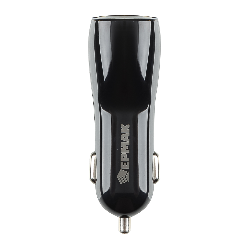 ЕРМАК Устройство зарядное автомобильное, 2 порта, 3A, 12/24В пластик, арт.№ 738-015