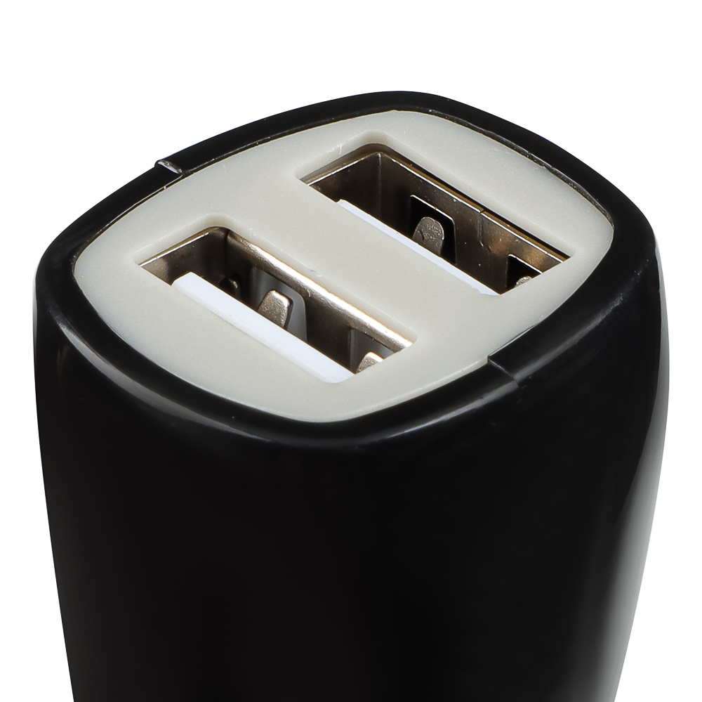 ЕРМАК Устройство зарядное автомобильное, 2 порта, 3A, 12/24В пластик, арт.№ 738-015