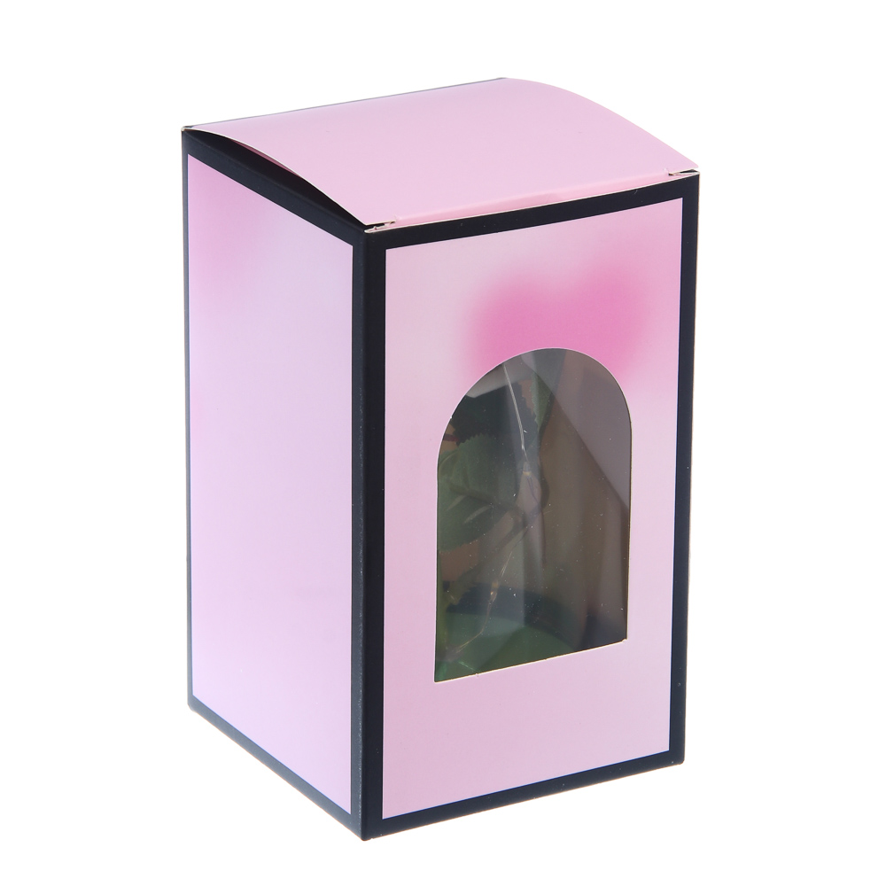 Декор "Роза в колбе" с подсветкой, 15х8х8см, 3хLR1130, ткань, пластик, проволока, 3 вида, арт.№ 695-214