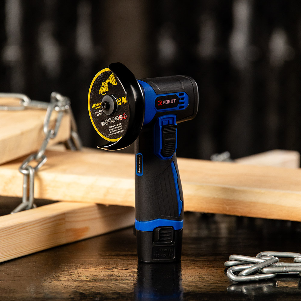 РОКОТ Шлифовальная машина угл. аккумуляторная  мини, 12В, 75 мм, 19500 об/мин, 2.0 А*ч, арт.№ 699-042