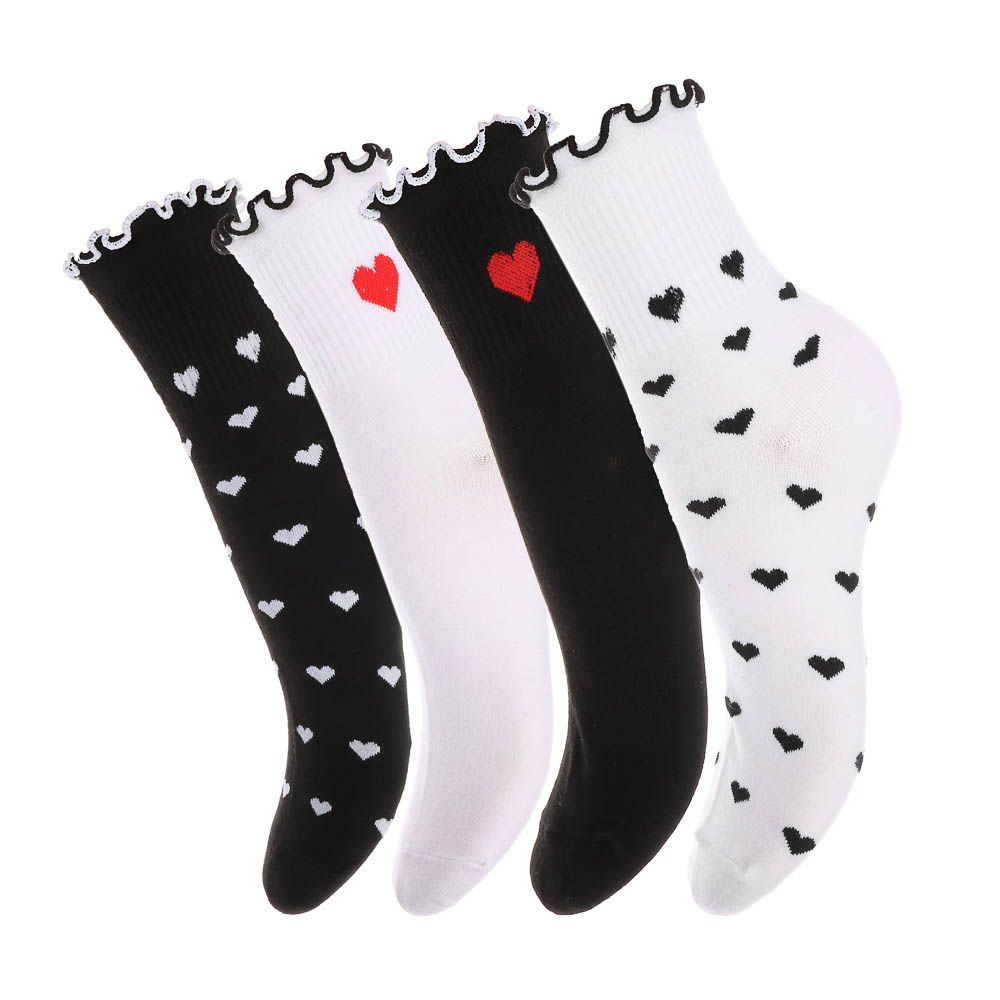 GALANTE Носки женские, р.23-25, 85% хлопок, 10% полиамид, 5% спандекс, разноцветные, #9, арт.№ 312-444