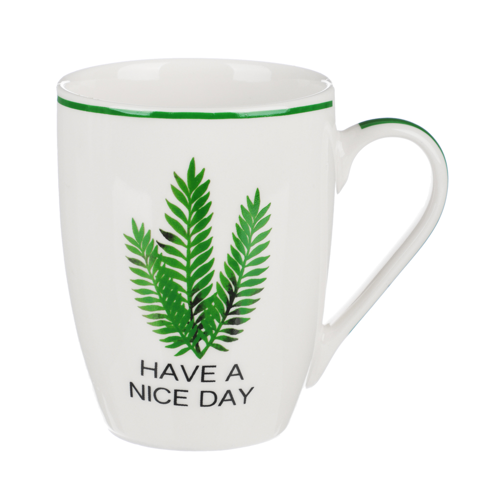 Кружка 350мл, фарфор, "Флора", 4 дизайна, арт.№ 806-344