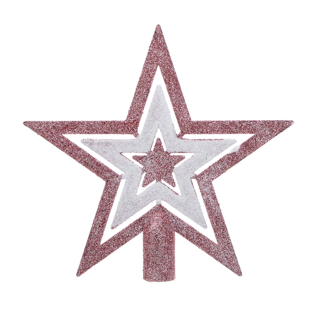 СНОУ БУМ Набор шаров и украшений 25 шт, 4см и 6см, белый, розовый, арт.№ 309-078