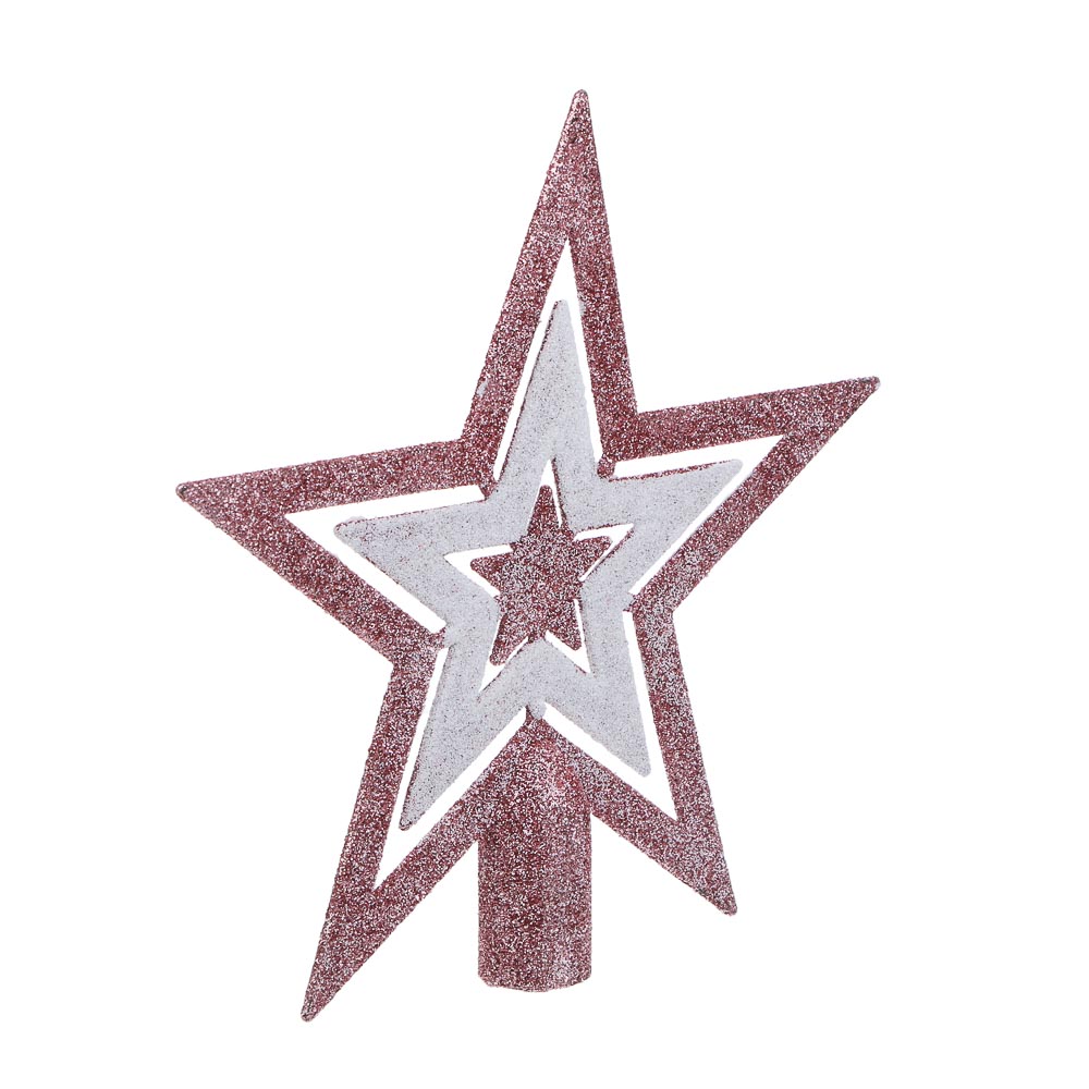 СНОУ БУМ Набор шаров и украшений 25 шт, 4см и 6см, белый, розовый, арт.№ 309-078