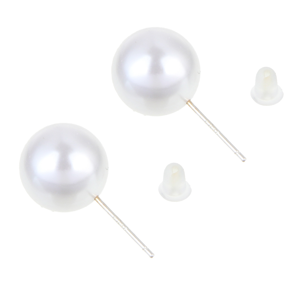 Серьги, бижутерия, пластик, сталь, 12мм, БЖ-1, арт.№ 023-002