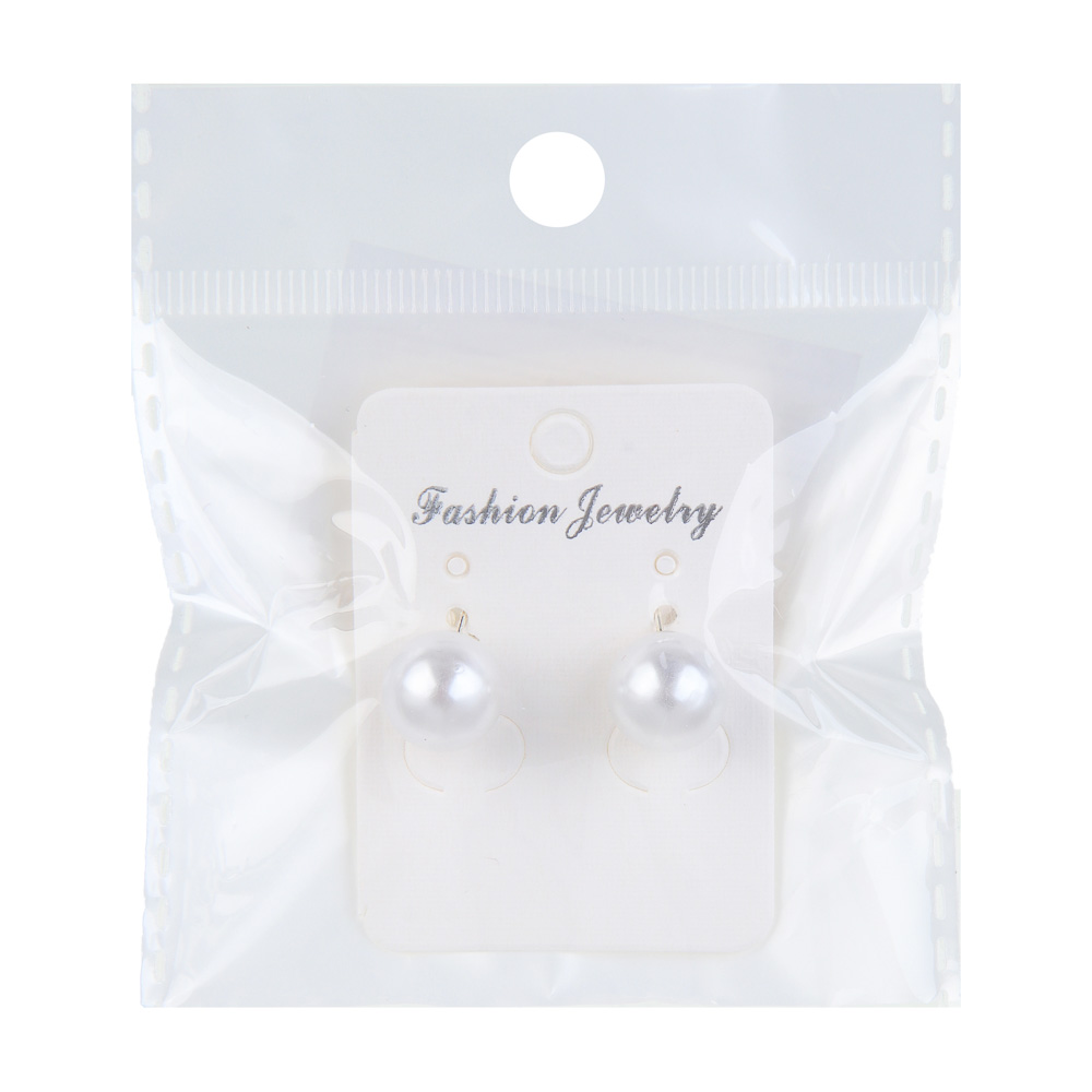 Серьги, бижутерия, пластик, сталь, 12мм, БЖ-1, арт.№ 023-002