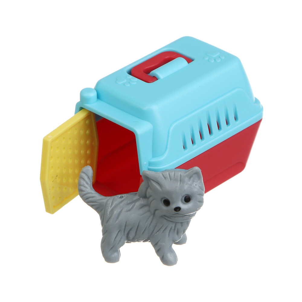 ИГРОЛЕНД Питомец с акс., 4 пр., PVC, ABS, 6,5х6,5х11см, 6 видов, арт.№ 258-085